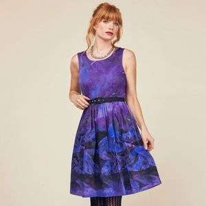 NWOT Modcloth Festive Frondescence A-Line Dress